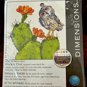 Cross Stitch Kit - Prickly Owl